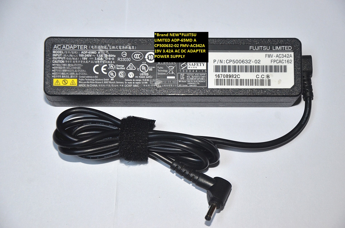 *Brand NEW* 19V 3.42A AC DC ADAPTER FMV-AC342A FUJITSU LIMITED ADP-65MD A CP500632-02 POWER SUPPLY